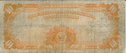 1922 $10 Gold Certificate Bank Note