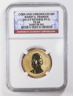 NGC Graded 2015 Coin and Chronicles Set - Harry S. Truman