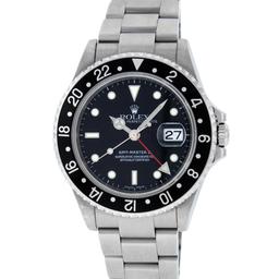 Rolex Mens Stainless Steel GMT Master 2