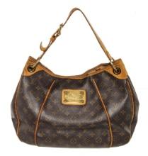 Louis Vuitton Brown Monogram Canvas Leather Galliera PM Hobo Bag