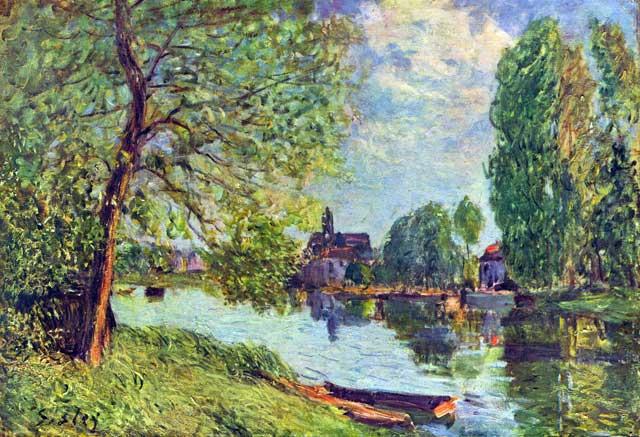 Alfred Sisley - River Landscape at Moret-Sur-Loing