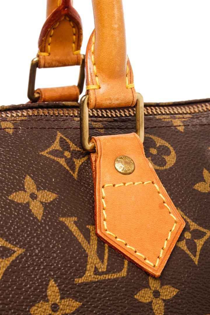 Louis Vuitton Brown Monogram Canvas Speedy 30 Satchel Bag