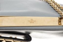 Valentino Grey Leather VA Va Voom Shoulder Bag