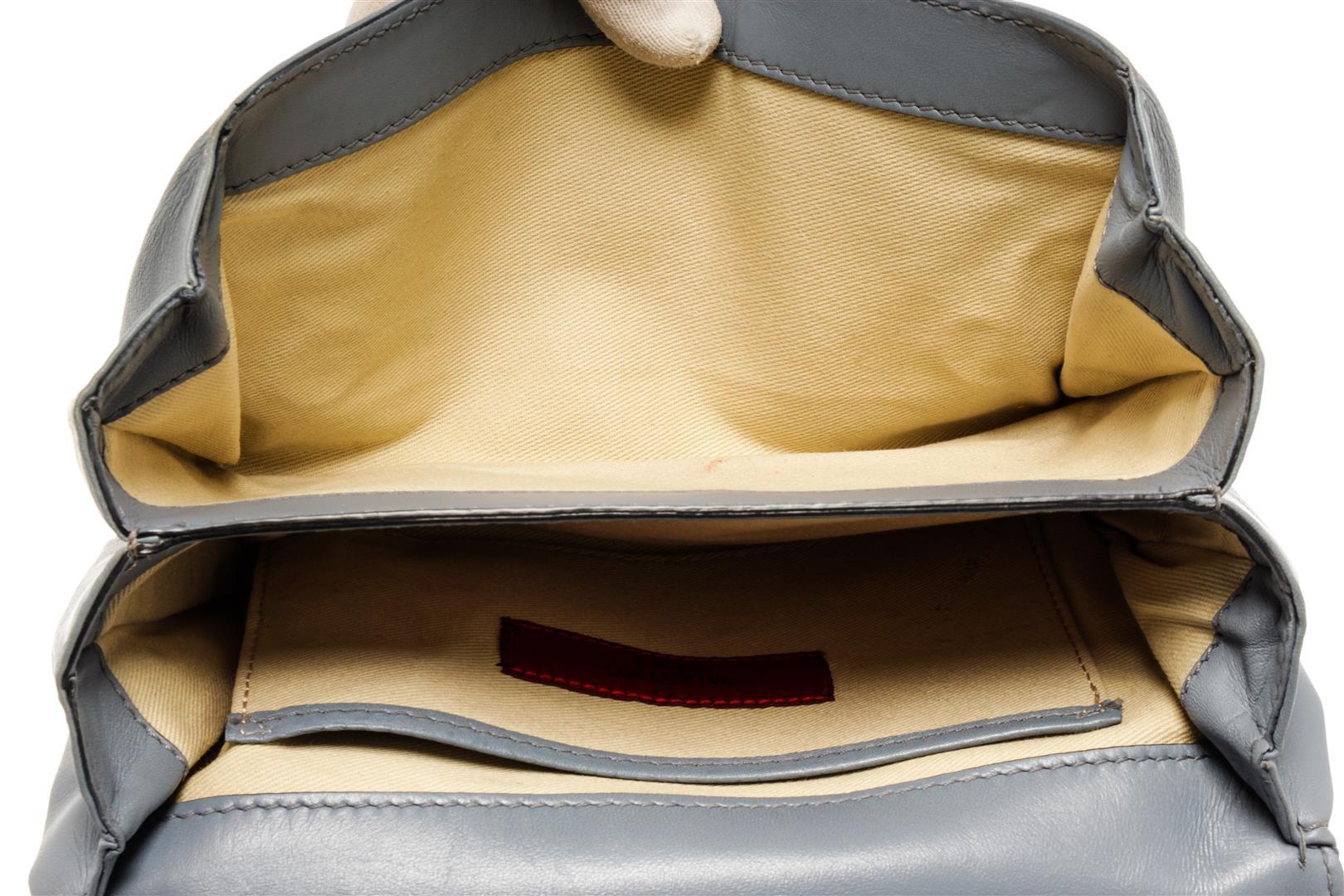 Valentino Grey Leather VA Va Voom Shoulder Bag
