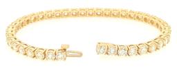 10.91 ctw Diamond Tennis Bracelet - 14KT Yellow Gold