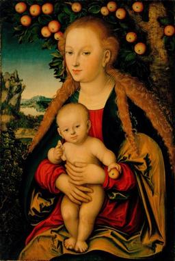 Lucas Cranach - The Virgin and Child Under an Apple Tree