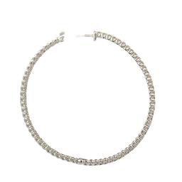 5.40 ctw Diamond Hoop Earrings - 14KT White Gold