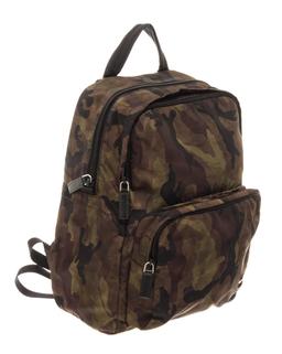 Prada Camo Nylon Double zip Medium Backpack