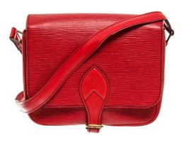 Louis Vuitton Red Epi Leather Cartouchiere Crossbody Bag