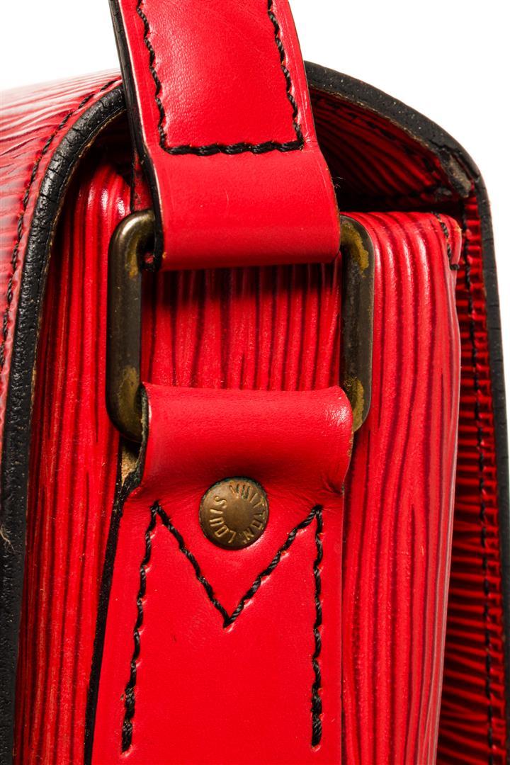 Louis Vuitton Red Epi Leather Cartouchiere Crossbody Bag