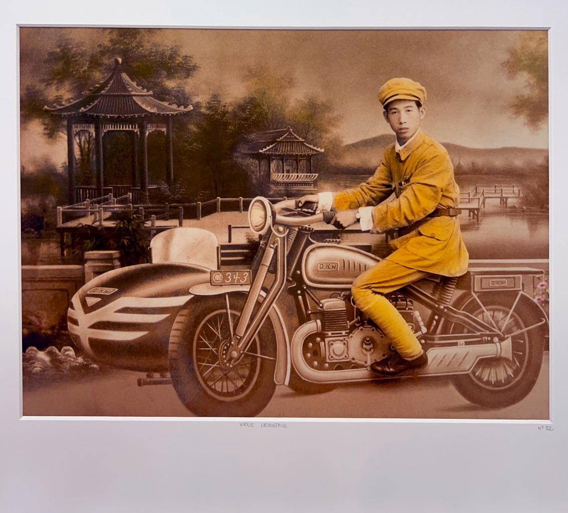 Classic DKW Motorcyle with Sidecar Asian Viree Orientale
