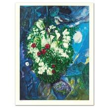 Bouquet Aux Amoureux Volants by Chagall (1887-1985)