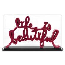 Life is Beautiful (Neon Pink) by Mr Brainwash