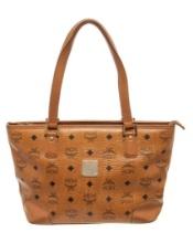 MCM Camel Leather Shoulder Bag