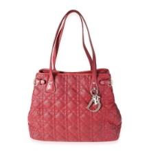 Dior Red Cannage Coated Canvas Panarea Tote