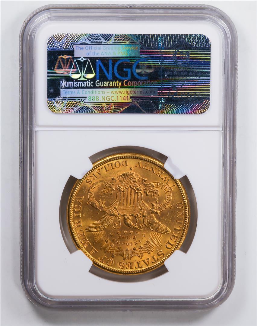 1885-S $20 Saint-Gaudens Double Eagle Gold Coin NGC MS60