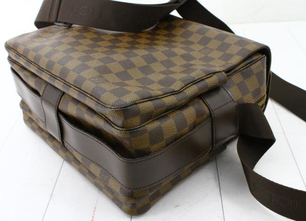 Louis Vuitton Damier Ebene Canvas Leather Naviglio Messenger Bag