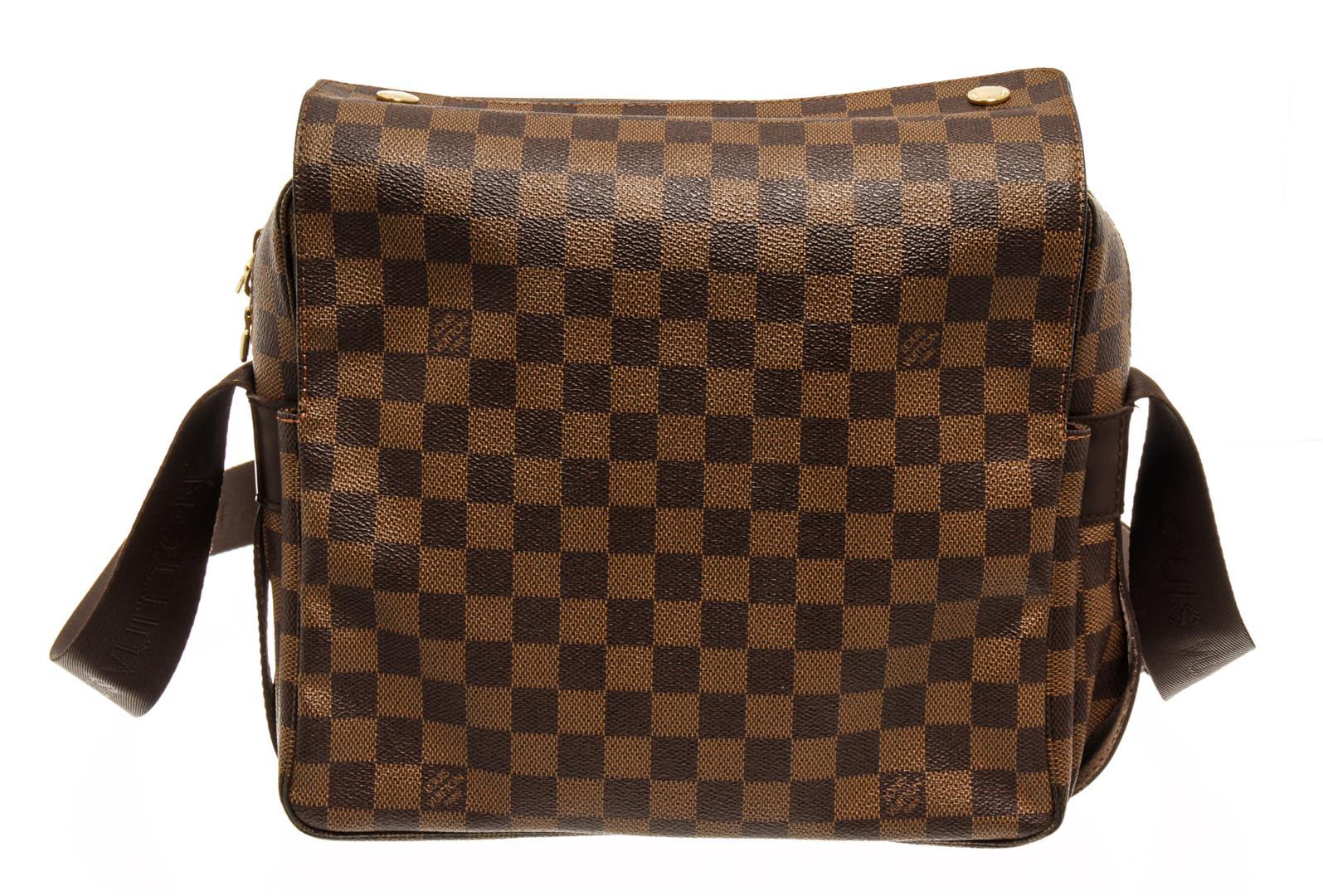 Louis Vuitton Damier Ebene Canvas Leather Naviglio Messenger Bag