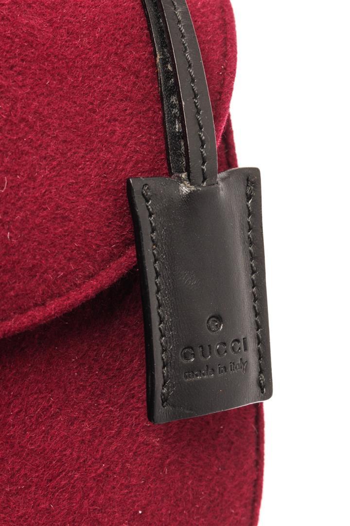 Gucci Burgandy Maroon Velvet Top Handle Bag