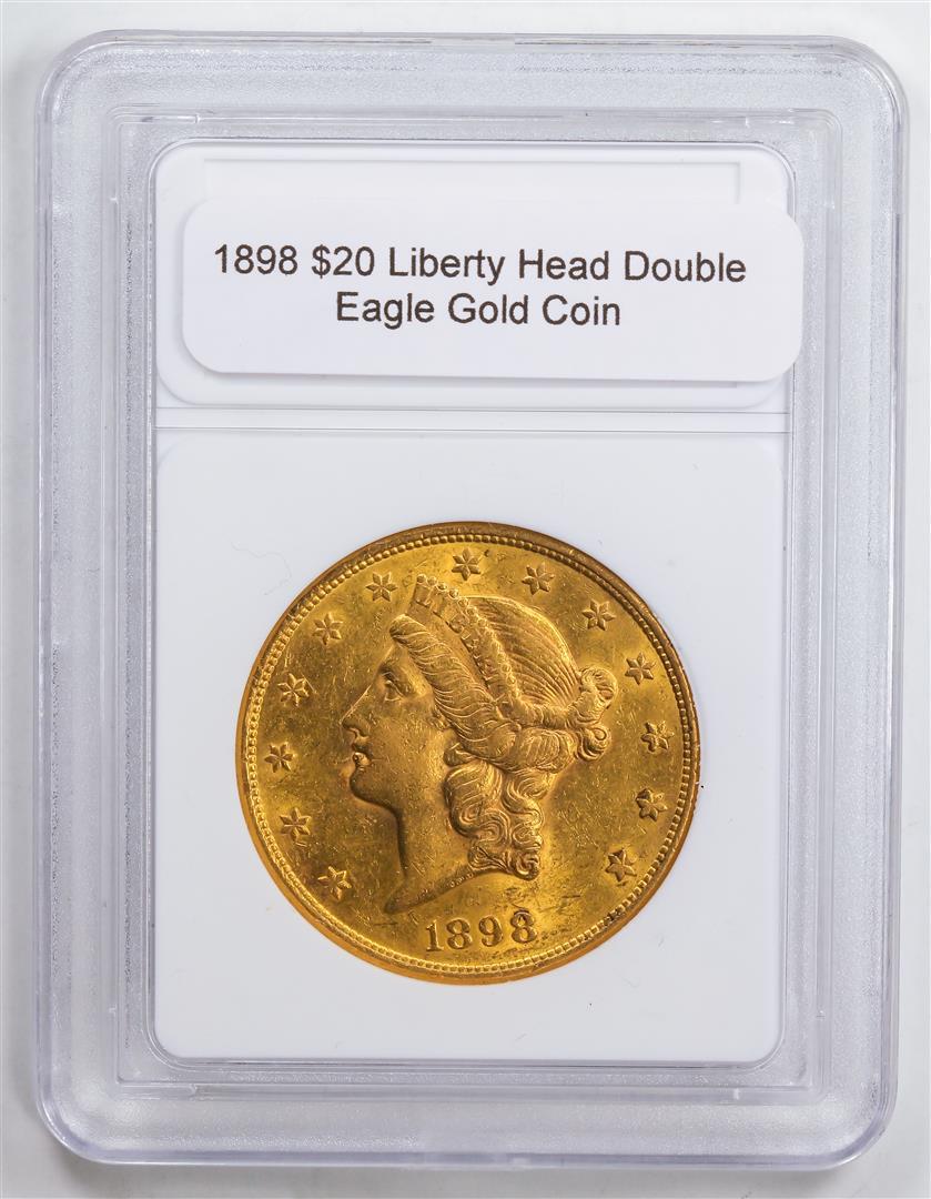 1898 $20 Liberty Head Double Eagle Gold Coin