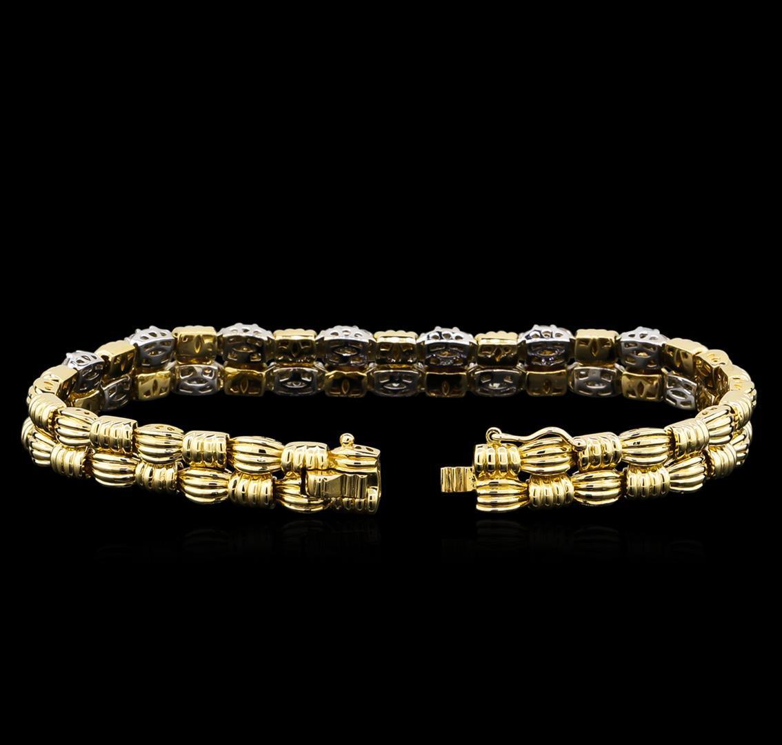 1.94 ctw Diamond Bracelet - 14KT Two-Tone Gold