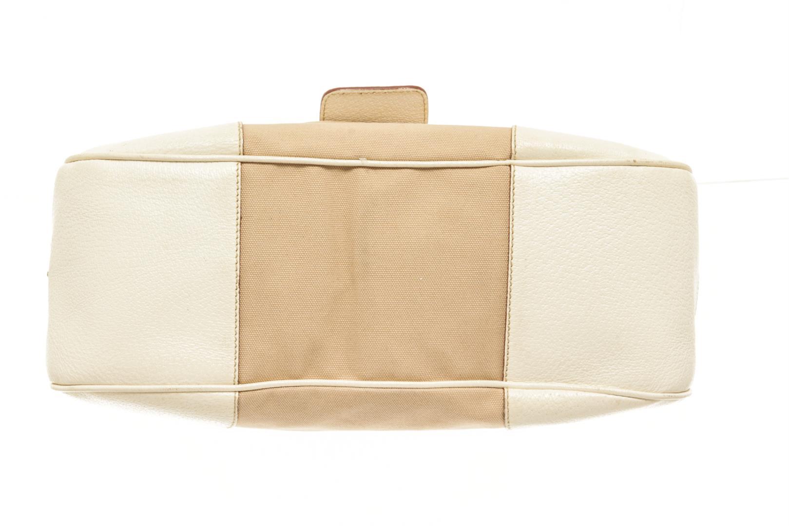 Prada Beige Nylon Leather Shoulder Bag