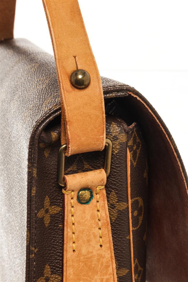 Louis Vuitton Brown Monogram Leather Cartouchiere GM Shoulder Bag