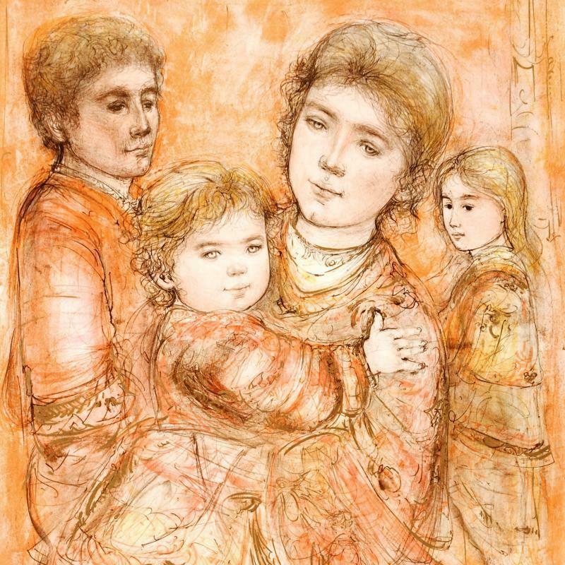 Portrait of a Family by Hibel (1917-2014)