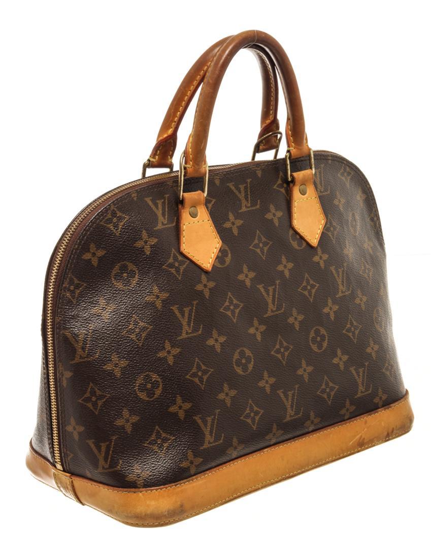 Louis Vuitton Brown Monogram Canvas and Leather Alma PM Bag