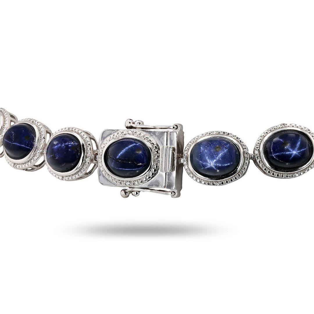 116.22 ctw Blue Sapphire and 0.26 ctw Diamond Necklace