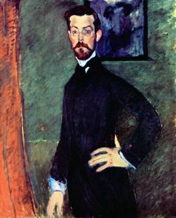 Amedeo Modigliani - Portrait of Paul Alexanders before a Green Background