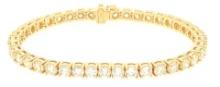 11.53 ctw Diamond Tennis Bracelet - 14KT Yellow Gold