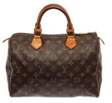 Louis Vuitton Brown Monogram Canvas Speedy 30 Satchel Bag