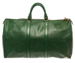 Louis Vuitton Green Epi Leather Keepall 50 Travel Bag