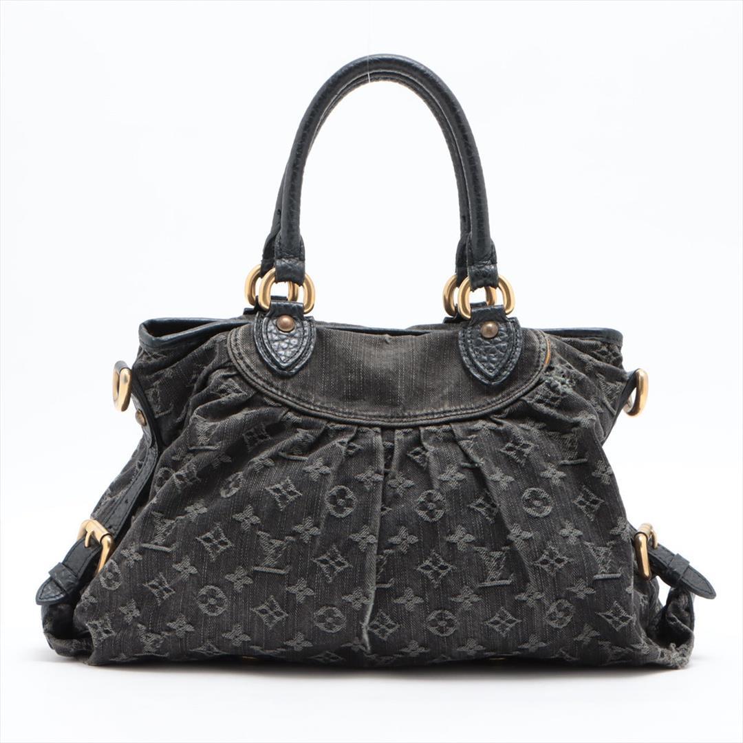 Louis Vuitton Black Monogram Denim Neo Cabby MM Shoulder Bag