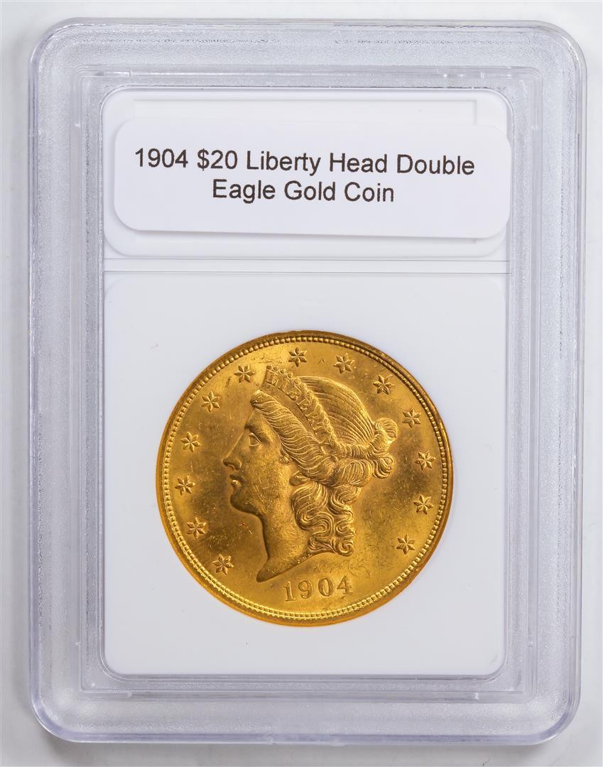 1904 $20 Liberty Head Double Eagle Gold Coin