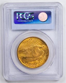 1924 $20 Double Eagle Gold Coin PCGS MS63