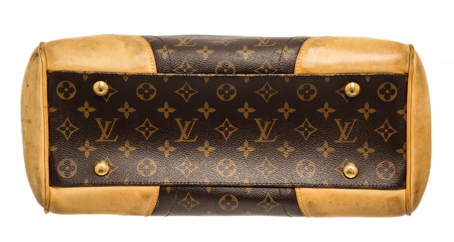 Louis Vuitton Brown Monogram Canvas Leather Beverly GM Shoulder Bag