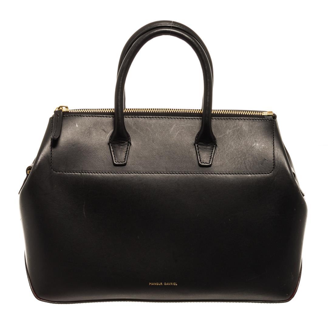 Mansur Gavriel Black Leather Travel Bag