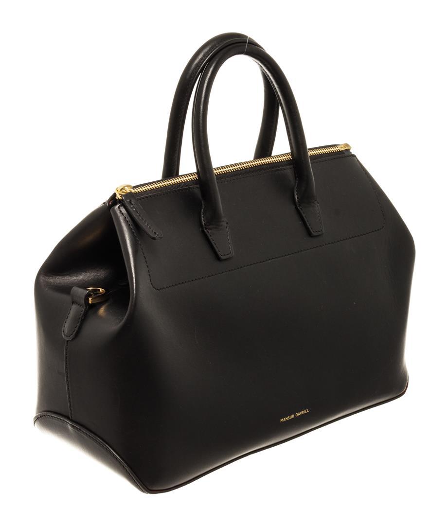 Mansur Gavriel Black Leather Travel Bag