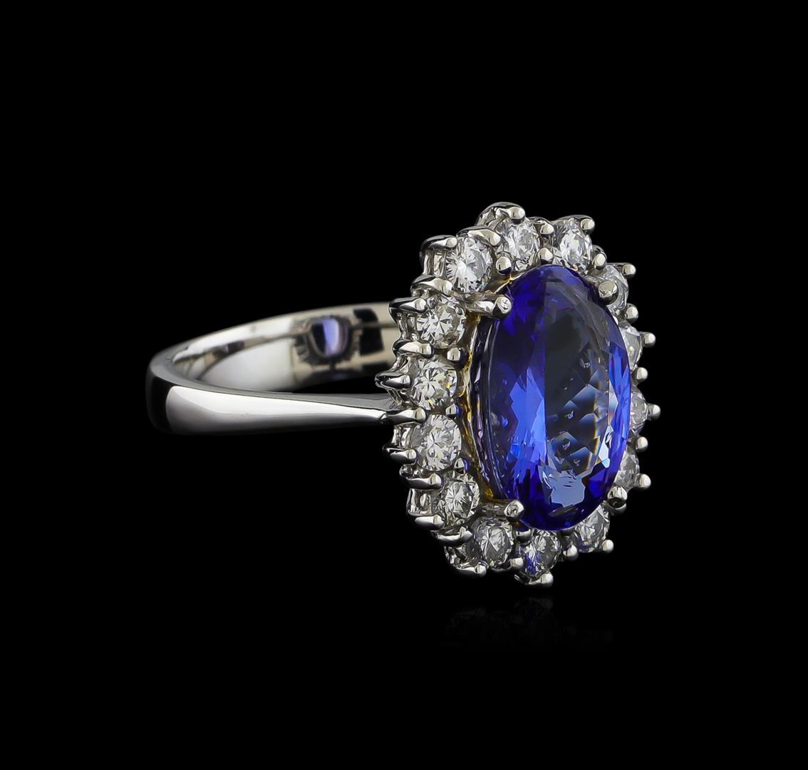 14KT White Gold 2.80 ctw Tanzanite and Diamond Ring