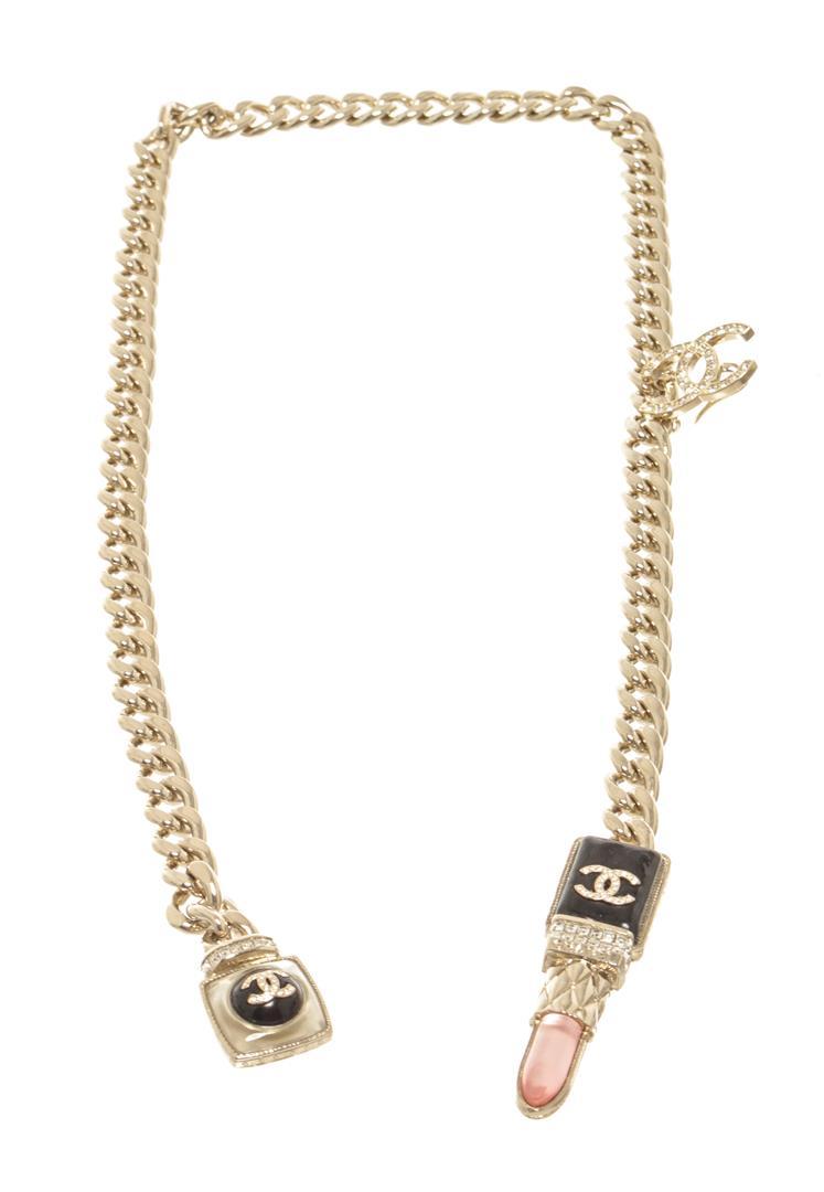 Chanel Gold-tone CC Lipstick Chain