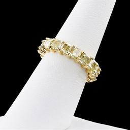 6.18 ctw Light Yellow VS CLARITY Diamond 14K Yellow Gold Ring