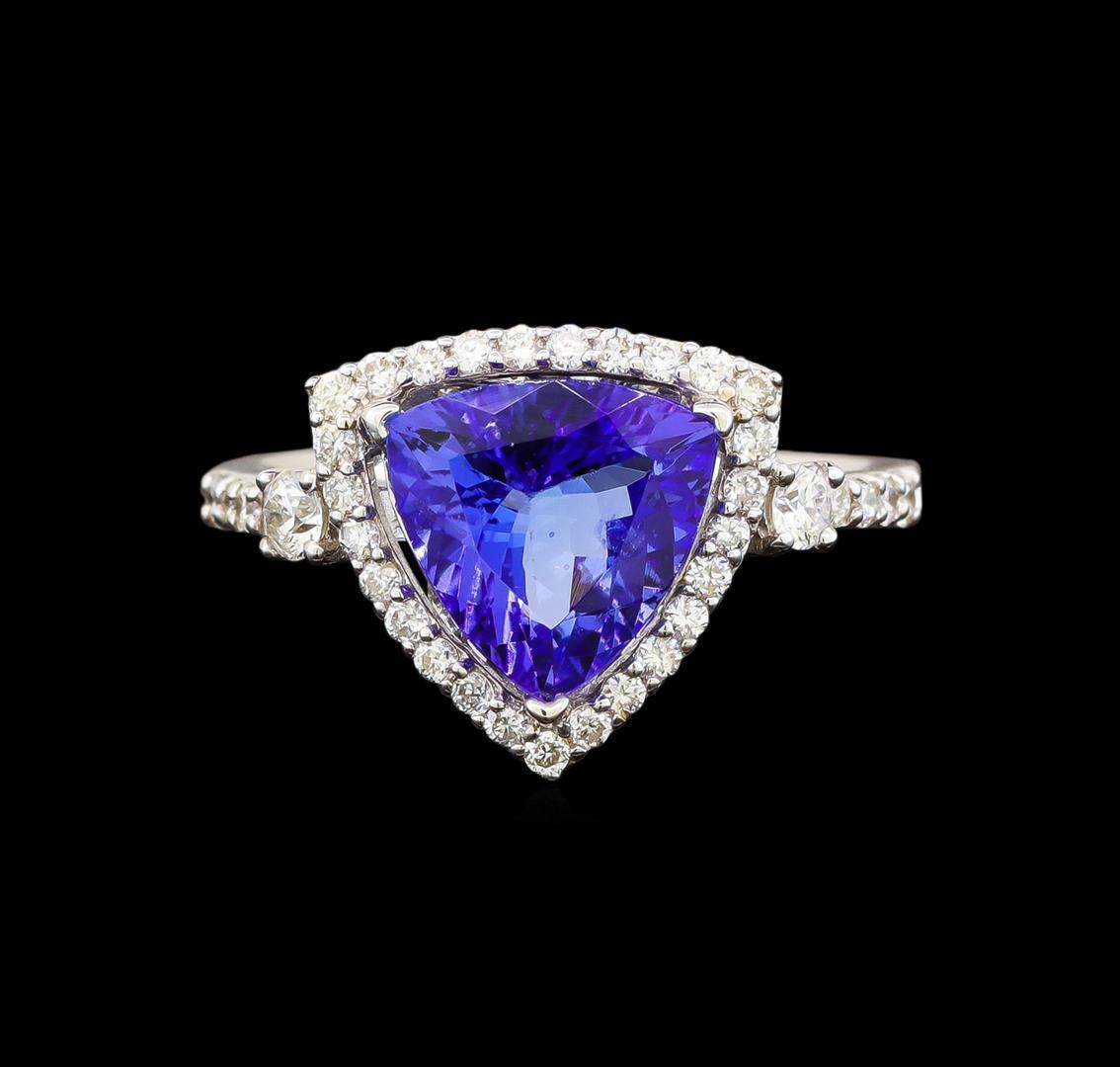 18KT White Gold 4.41 ctw Tanzanite and Diamond Ring