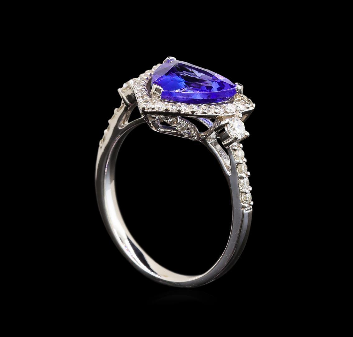 18KT White Gold 4.41 ctw Tanzanite and Diamond Ring