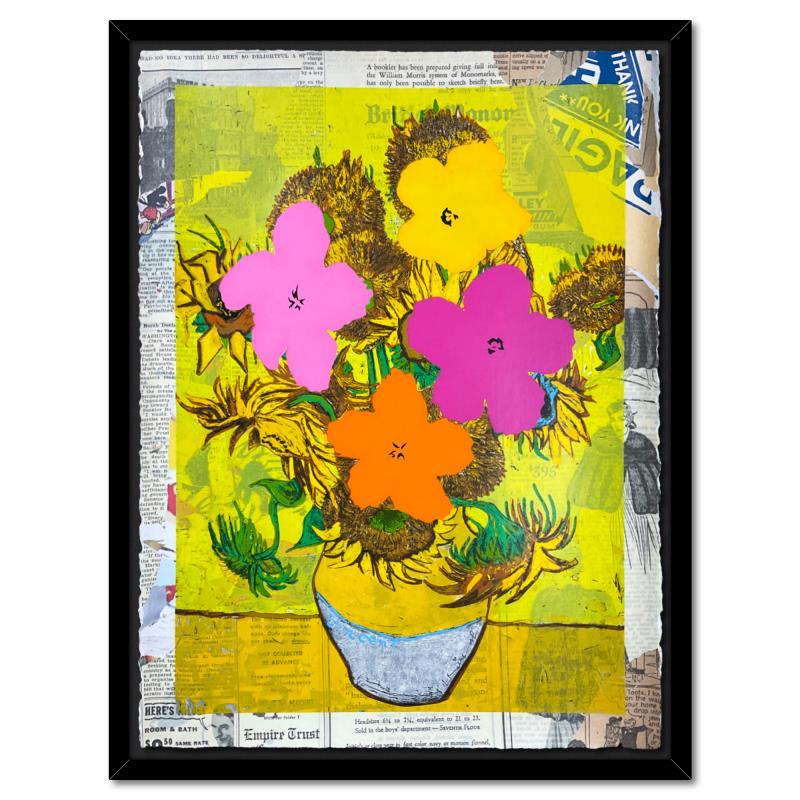 Flower and Sun by Mr Brainwash Original