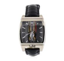 Corum Mens Skeleton Case Golden Bridge Automatique Wristwatch