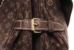 Louis Vuitton Brown Monogram Mini Lin Saumur 30 Ba