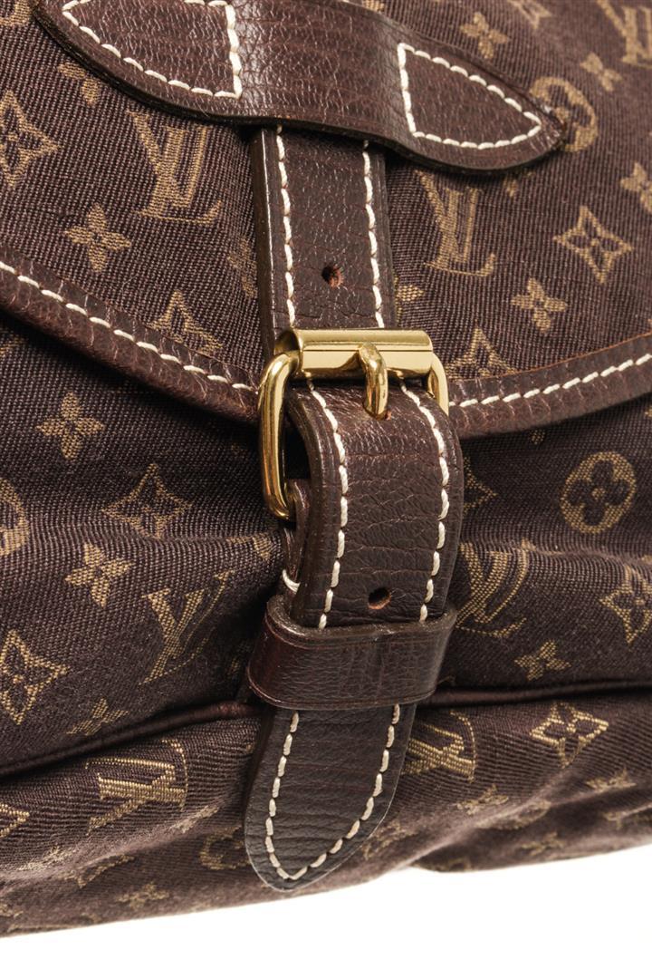 Louis Vuitton Brown Monogram Mini Lin Saumur 30 Ba