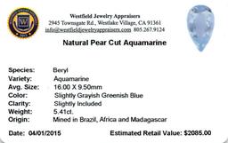 5.41 ctw Pear Aquamarine Parcel